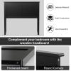imageGiantex Twin Bed Headboard Flat Panel with Predrilled Holes for Height Adjustment Thickened Wooden Backboard BlackBlack