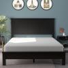 imageGiantex Twin Bed Headboard Flat Panel with Predrilled Holes for Height Adjustment Thickened Wooden Backboard BlackBlack