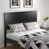 imageGiantex Twin Bed Headboard Flat Panel with Predrilled Holes for Height Adjustment Thickened Wooden Backboard BlackBlack