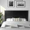 imageGiantex Twin Bed Headboard Flat Panel with Predrilled Holes for Height Adjustment Thickened Wooden Backboard BlackBlack