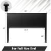 imageGiantex Twin Bed Headboard Flat Panel with Predrilled Holes for Height Adjustment Thickened Wooden Backboard BlackBlack