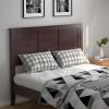 imageGiantex Twin Bed Headboard Flat Panel with Predrilled Holes for Height Adjustment Thickened Wooden Backboard BlackEspresso