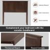 imageGiantex Twin Bed Headboard Flat Panel with Predrilled Holes for Height Adjustment Thickened Wooden Backboard BlackEspresso