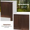 imageGiantex Twin Bed Headboard Flat Panel with Predrilled Holes for Height Adjustment Thickened Wooden Backboard BlackEspresso