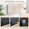 imageGiantex Upholstered Headboard for TwinTwin XL Size Bed Wall Mounted Twin Headboard Only Modern Button Tufted Headboard for Dorm Bedroom Attachment Device Included Dorm Headboard Beige