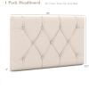 imageGiantex Upholstered Headboard for TwinTwin XL Size Bed Wall Mounted Twin Headboard Only Modern Button Tufted Headboard for Dorm Bedroom Attachment Device Included Dorm Headboard Beige