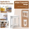 imageGiantex Wedge End Table White Triangle Side Table with Storage Shelf and Solid Wood Legs Recliner Table 245quot Tall Nightstand Modern Narrow Accent Table for Small Space Living RoomWhite