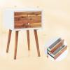 imageGiantex White Nightstand Wooden Bedside Tables w 2 Storage Drawers ampamp Soild Wood Legs Practical End Side Table Mid Century Modern Night Stand for Living Room BedroomWhite  Walnut