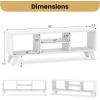 imageGiantex White TV Stand for TVs up to 55quot 4Cubby Modern Entertainment Center with Open Storage Shelves Wood Media Console Table for Living Room Bedroom