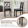 imageGiantex Wood Dining Chairs Set of 2 Armless Kitchen Chairs wRubber Wood Legs ampamp Curved Backrest Farmhouse Cross Back Diner Chairs Wooden Side Chairs for Home Dining Room Load 400 LBS BlackBlack