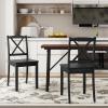 imageGiantex Wood Dining Chairs Set of 2 Armless Kitchen Chairs wRubber Wood Legs ampamp Curved Backrest Farmhouse Cross Back Diner Chairs Wooden Side Chairs for Home Dining Room Load 400 LBS BlackBlack