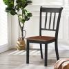 imageGiantex Wood Dining Chairs Set of 2 Armless Kitchen Chairs wSolid Rubber Wood Frame Easy to Assemble Dining Side Chair Farmhouse Dining Room ChairsBlackbrown