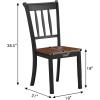 imageGiantex Wood Dining Chairs Set of 2 Armless Kitchen Chairs wSolid Rubber Wood Frame Easy to Assemble Dining Side Chair Farmhouse Dining Room ChairsBlackbrown