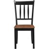imageGiantex Wood Dining Chairs Set of 2 Armless Kitchen Chairs wSolid Rubber Wood Frame Easy to Assemble Dining Side Chair Farmhouse Dining Room ChairsBlackbrown