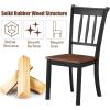 imageGiantex Wood Dining Chairs Set of 2 Armless Kitchen Chairs wSolid Rubber Wood Frame Easy to Assemble Dining Side Chair Farmhouse Dining Room ChairsBlackbrown
