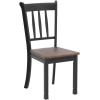 imageGiantex Wood Dining Chairs Set of 2 Armless Kitchen Chairs wSolid Rubber Wood Frame Easy to Assemble Dining Side Chair Farmhouse Dining Room ChairsBlackbrown