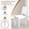 imageGiantex Wood Dining Chairs Set of 2 Modern Kitchen Chairs wRubber Wood Legs Curved Backrest Farmhouse Diner Chairs Wooden Armless Side Chairs for Home Dining Restaurant Load 400 LBS BlackWhite