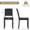 imageGiantex Wood Dining Chairs Set of 2 Modern Kitchen Chairs wRubber Wood Legs Curved Backrest Farmhouse Diner Chairs Wooden Armless Side Chairs for Home Dining Restaurant Load 400 LBS BlackBlack