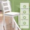 imageGiantex Wood Dining Chairs Set of 2 White  Wooden Armless Kitchen Chairs with Solid Rubber Wood Legs NonSlip Foot Pads Max Load 400 Lbs Farmhouse Style High Ladder Back Dining Room ChairsWhite