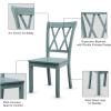 imageGiantex Wood Dining Chairs Set of 2 White Armless Kitchen Chair wRubber Wood Frame Cross Back Contoured Seat Farmhouse Wooden Side Chair High Back Kitchen Chairs for Home Dining RoomAntique Sage Green