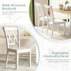 imageGiantex Wood Dining Chairs Set of 2 White Armless Kitchen Chair wRubber Wood Frame Cross Back Contoured Seat Farmhouse Wooden Side Chair High Back Kitchen Chairs for Home Dining RoomWhite