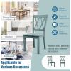 imageGiantex Wood Dining Chairs Set of 2 White Armless Kitchen Chair wRubber Wood Frame Cross Back Contoured Seat Farmhouse Wooden Side Chair High Back Kitchen Chairs for Home Dining RoomAntique Sage Green