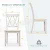imageGiantex Wood Dining Chairs Set of 2 White Armless Kitchen Chair wRubber Wood Frame Cross Back Contoured Seat Farmhouse Wooden Side Chair High Back Kitchen Chairs for Home Dining RoomWhite