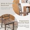 imageGiantex Wood Dining Chairs Set of 2 White Armless Kitchen Chair wRubber Wood Frame Cross Back Contoured Seat Farmhouse Wooden Side Chair High Back Kitchen Chairs for Home Dining RoomBrown