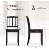 imageGiantex Wooden Dining Chairs Set of 2 Modern Kitchen Chairs wRubber Wood Legs ampamp Curved Backrest Ladder Back Diner Chairs Farmhouse Side Chairs for Study Dining Room Load 400 LBS WhiteBlack