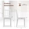 imageGiantex Wooden Dining Chairs Set of 2 Modern Kitchen Chairs wRubber Wood Legs ampamp Curved Backrest Ladder Back Diner Chairs Farmhouse Side Chairs for Study Dining Room Load 400 LBS WhiteWhite