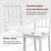 imageGiantex Wooden Dining Chairs Set of 2 Modern Kitchen Chairs wRubber Wood Legs ampamp Curved Backrest Ladder Back Diner Chairs Farmhouse Side Chairs for Study Dining Room Load 400 LBS WhiteWhite