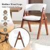 imageGiantex Wooden Dining Chairs Set of 2 Modern Sherpa Upholstered Kitchen Chair wArmrests Rubber Wood Legs Padded Seat ampamp Curved Open Back Farmhouse Side Chairs for Home Living RoomWhitewalnut