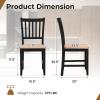 imageGiantex Wooden Dining Chairs Set of 4 Farmhouse Kitchen Chair with Rubber Wood Legs Easy to Assemble Armless Dining Side Chairs Dining Room Chairs Black