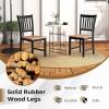 imageGiantex Wooden Dining Chairs Set of 4 Farmhouse Kitchen Chair with Rubber Wood Legs Easy to Assemble Armless Dining Side Chairs Dining Room Chairs Black
