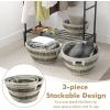 imageGiantex Woven Laundry Basket 24quot20quot16quot Set of 3 Stackable Storage Baskets with Handles Large Oval Kans Grass Woven Baskets Laundry Hamper for Throw Blanket Clothes Living Room Bedroom