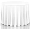 imageGiantex 10 Pcs Round White Tablecloth 90Inch Premium Polyester Table Cover Machine Washable Durable Table Cloths for Wedding Reception Restaurant Banquet Party White 90White