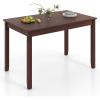 imageGiantex 48 x 29 Dining Table with Wood Legs Rectangular Dinner Table for Small Space Apartment Living Room Dinette Load 330 Lbs Dining Room Kitchen CherryCherry