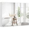 imageGiantex Bathroom Medicine Cabinet with Mirror  Extra Large Wall Mounted Cabinet with 3 Frameless Mirrored Doors 2 Storage Shelves 36 x 255 Recessed or Surface Mount Bathroom Cabinet