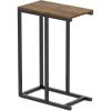 imageGiantex C Shaped End Table Small Side Table for Sofa Couch Table That Slide Under with Metal Frame Industrial TV Tray Tables for Small Spaces Living Room Bedroom Rustic BrownRustic Brown