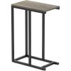 imageGiantex C Shaped End Table Small Side Table for Sofa Couch Table That Slide Under with Metal Frame Industrial TV Tray Tables for Small Spaces Living Room Bedroom Rustic BrownGreige