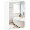 imageGiantex Corner Medicine Cabinet 235 Over The Toilet Storage Cabinet with Mirror Door Adjustable Shelf Clear Reflection SpaceSaving Mirrored Cabinet Bathroom Wall Cabinet for Entryway BrownWhite