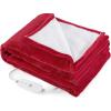 imageGiantex Electric Heated Throw Blanket  84 x 62 Electric Heating Blanket Throw w 5 Heating Levels 10 Hours AutoOff Overheat Protection Washable for Home ampamp Office Full Body Warming Red TwinRed