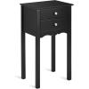 imageGiantex End Table w 2 Drawers Side Table Nightstand MultiPurpose Accent Table Living Room Bedroom Home Furniture 1 WhiteBlack