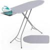 imageGiantex Foldable Ironing Board with Iron Rest Heat Resistant Cover 485quot x 155quot Ironing Surface 27quot36quot Adjustable Heights Sturdy Metal Frame Iron Board for Laundry Room Light GrayLight Gray