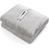 imageGiantex Heated Blanket Electric Throw  DoubleSided Electric Blanket with 5 Heat Settings 3Hour Auto Shut Off Flannel ampamp Cashmere Throw Blanket Machine Washable 50 x 60 Heating Blanket Gray