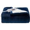 imageGiantex Heated Blanket Electric Throw  DoubleSided Electric Blanket with 5 Heat Settings 3Hour Auto Shut Off Flannel ampamp Cashmere Throw Blanket Machine Washable 50 x 60 Heating Blanket Blue