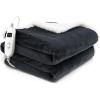 imageGiantex Heated Blanket Throw 60 x 50 10 Heating Levels 9H Timer Auto Shut Off Overheat Protection Machine Washable BlackWhiteBlackwhite