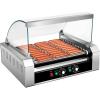 imageGiantex Hot Dog Roller Machine 7 NonStick Rollers 18 Hot Dog Sausage Grill Cooker Machine with Removable Stainless Steel Drip Tray and Glass Hood Cover Commercial Household Hot Dog Rotisserie23Lx19Wx17H