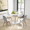 imageGiantex Kitchen Table Chairs Set of 4  Dinette Table Set with 32 Round Table and Dining Chairs Modern Breakfast Nook Table Set for Small Spaces Apartments 5Piece Dining Table Set BlackWhite