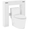 imageGiantex Over The Toilet Storage Cabinet with 2 Doors and Adjustable Shelves SpaceSaving Rack Bathroom Shelf with Paper Holder Freestanding Bathroom Storage Over The Toilet for Small Space White8x35x39